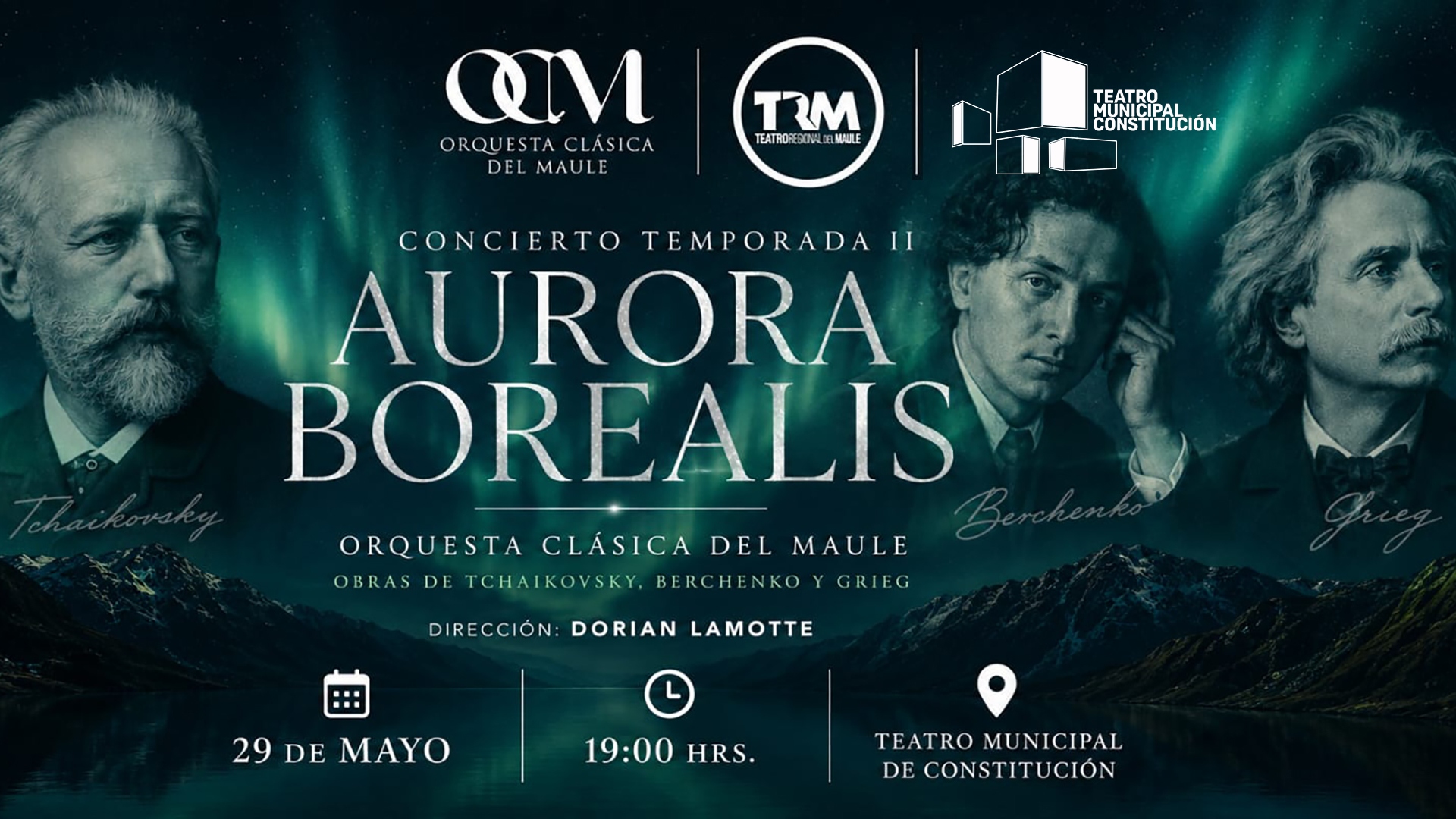 ORQUESTA CLÁSICA DEL MAULE LLEGARÁ CON UN CONCIERTO DE NIVEL INTERNACIONAL: “AURORA BOREALIS”